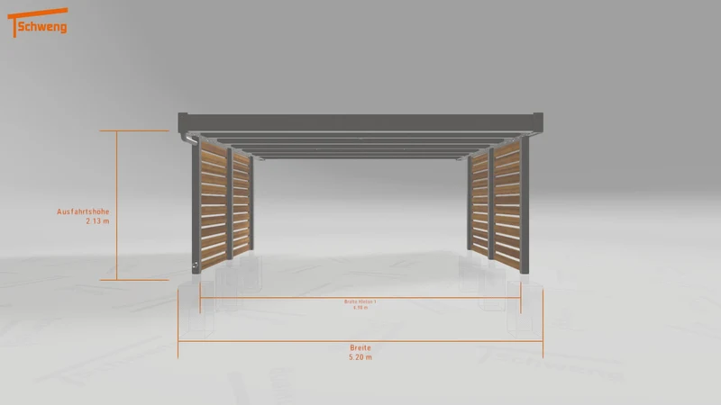 #DE Schweng Flachdachcarport C600+ (ID 9wp5w4) #MTG