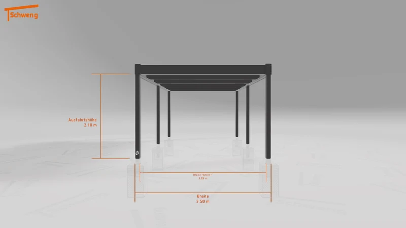 #DE Schweng Flachdachcarport C600 (ID dv3dpr)