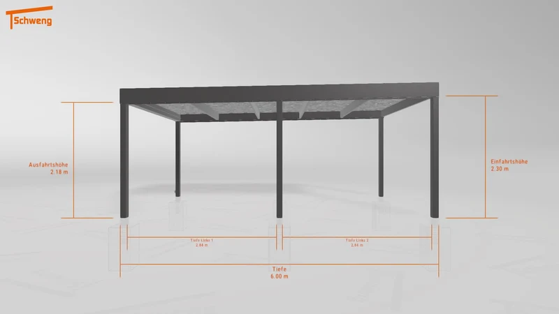 #DE Schweng Flachdachcarport C600 (ID dv3dpr)