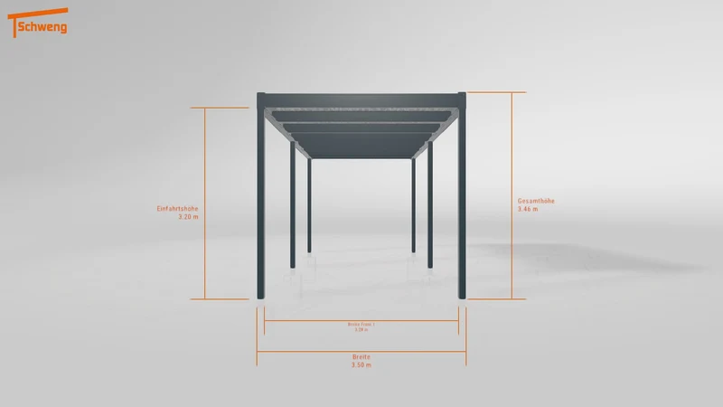 #DE Schweng Flachdachcarport C600 (ID 2qx3rb)