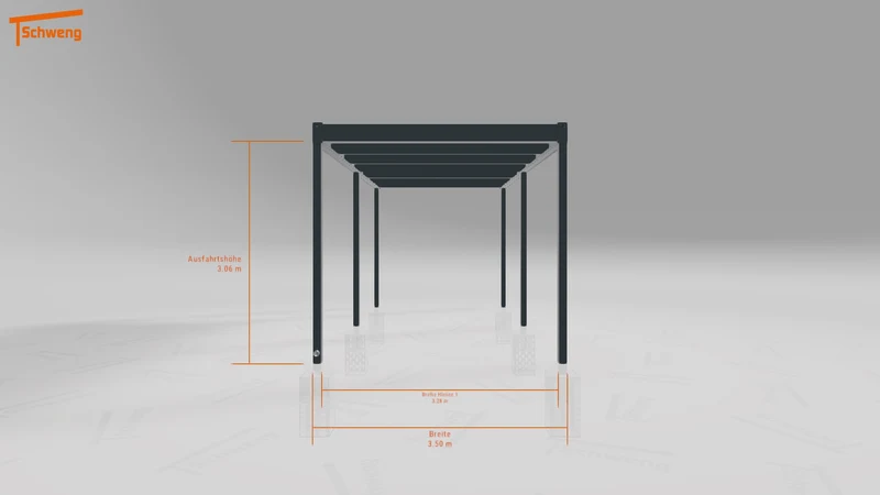 #DE Schweng Flachdachcarport C600 (ID 2qx3rb)