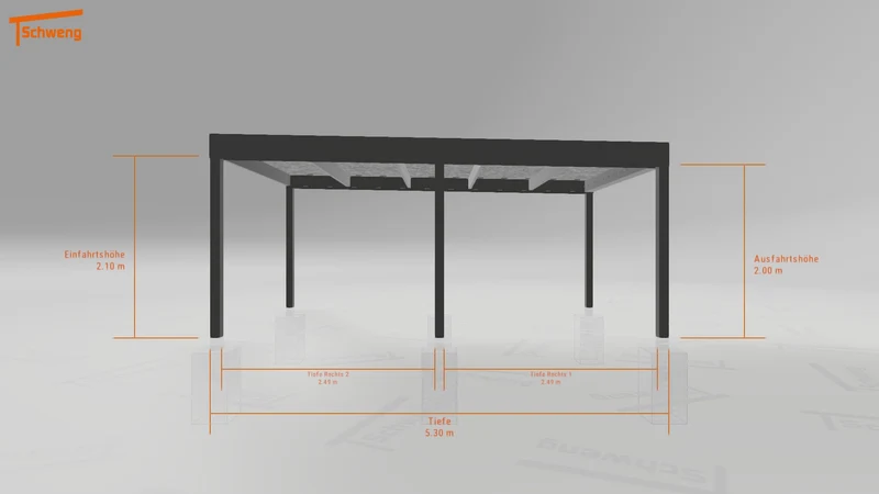 #DE Schweng Flachdachcarport C600 (ID 5mw5np) #MTG