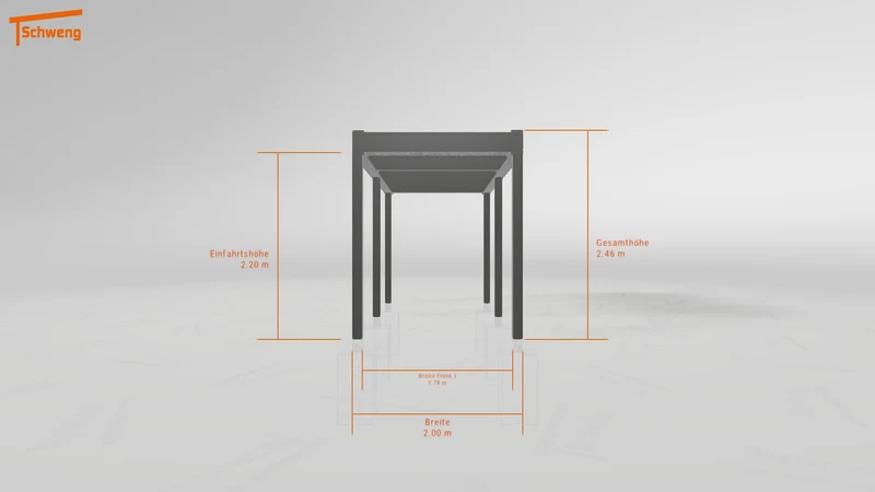 #DE Schweng Flachdachcarport C600 (ID 2qxvjy)