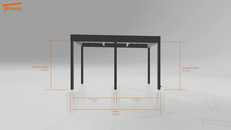 #DE Schweng Flachdachcarport C600 (ID 2qxvjy)