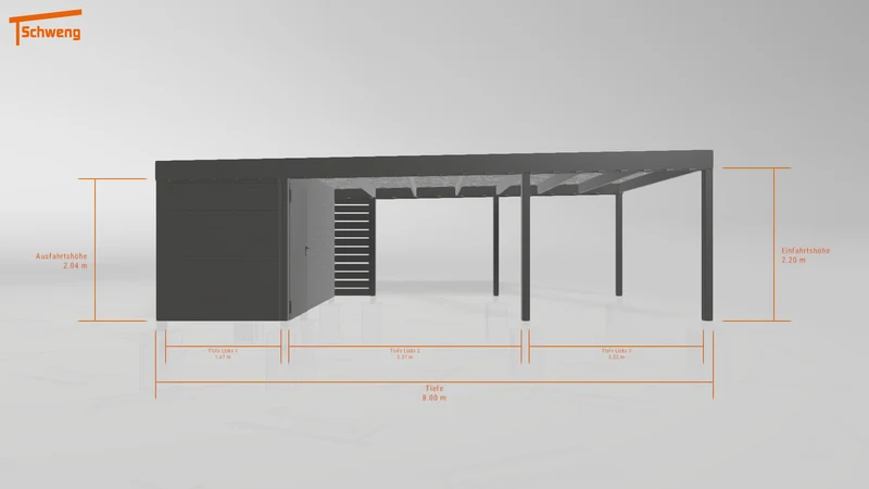#DE Schweng Flachdachcarport C600 (ID qdwqjw) #MTG