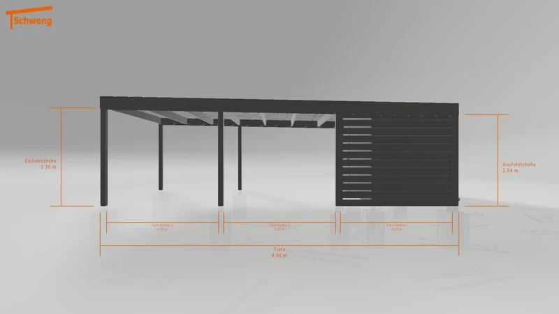 #DE Schweng Flachdachcarport C600 (ID qdwqjw) #MTG