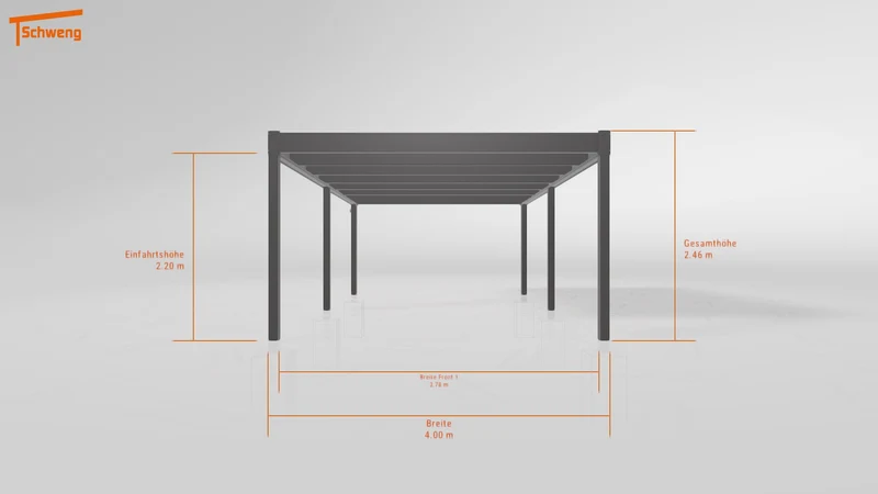 #DE Schweng Flachdachcarport C600+ (ID 2qx4jj)