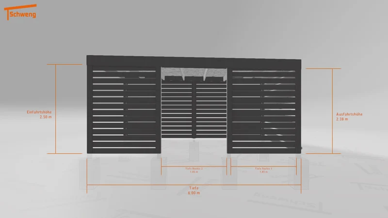 #DE Schweng Flachdachcarport C600+ (ID dv3dxr) #MTG