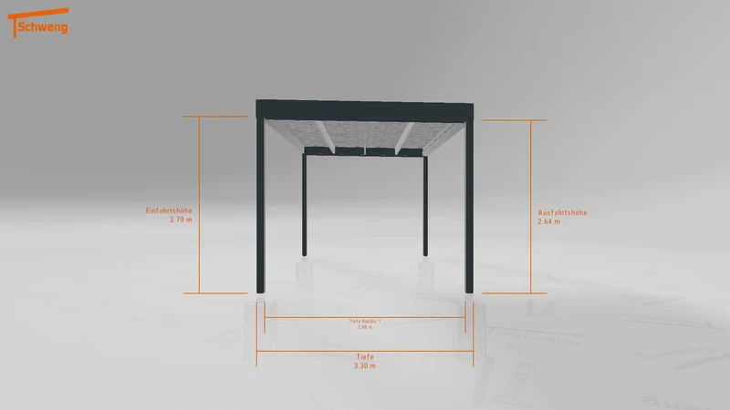 #DE Schweng Flachdachcarport C600 (ID 5mw4kv)