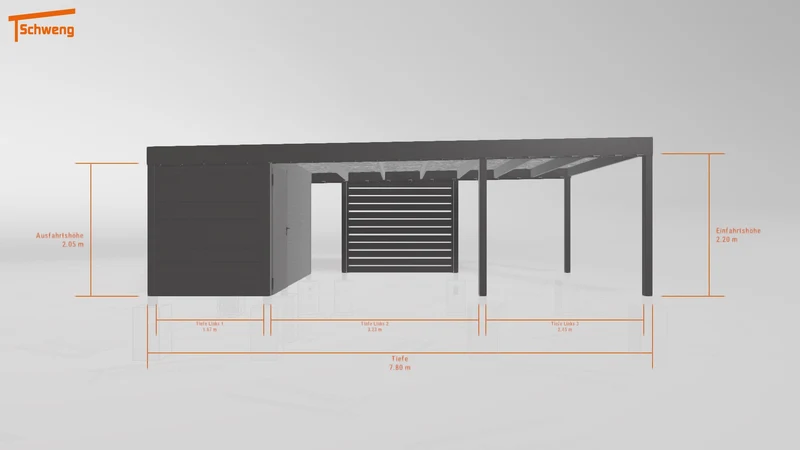 #DE Schweng Flachdachcarport C600 (ID k2yw9q) #MTG