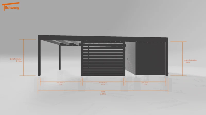 #DE Schweng Flachdachcarport C600 (ID k2yw9q) #MTG