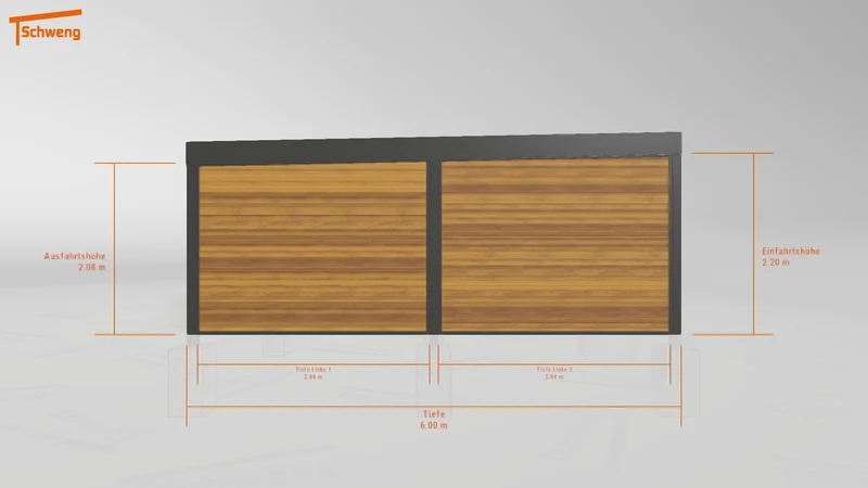 #DE Schweng Flachdachcarport C600 (ID dv3kqn)
