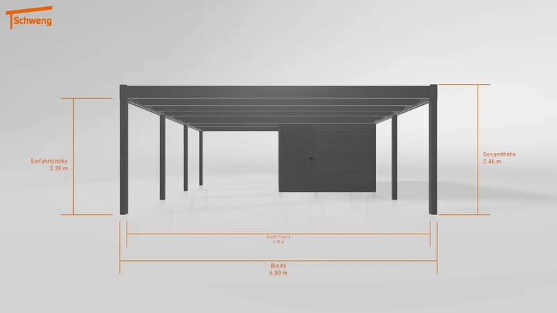 #DE Schweng Flachdachcarport C600+ (ID zbgrqd)