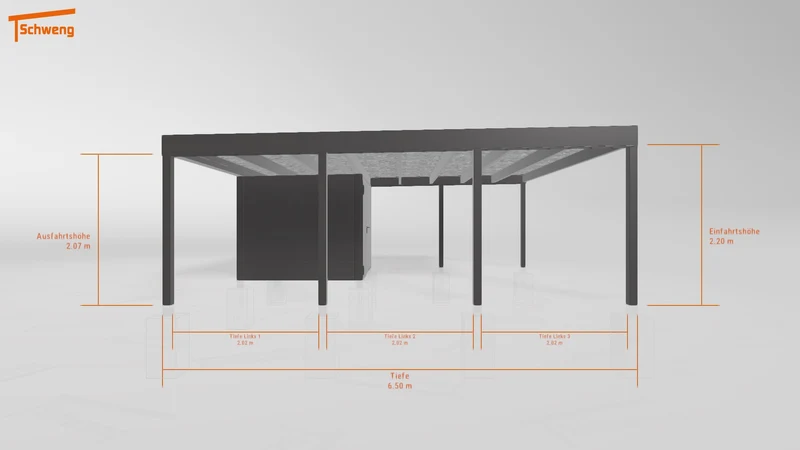#DE Schweng Flachdachcarport C600+ (ID zbgrqd)