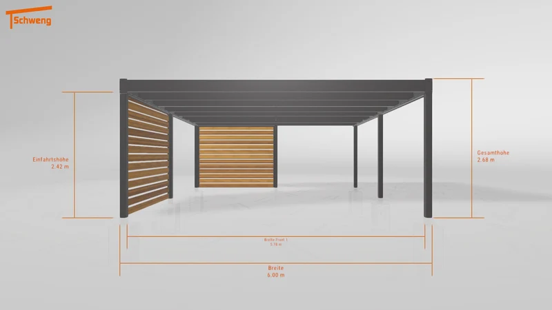 #DE Schweng Flachdachcarport C600+ (ID w3nm2z) #MTG