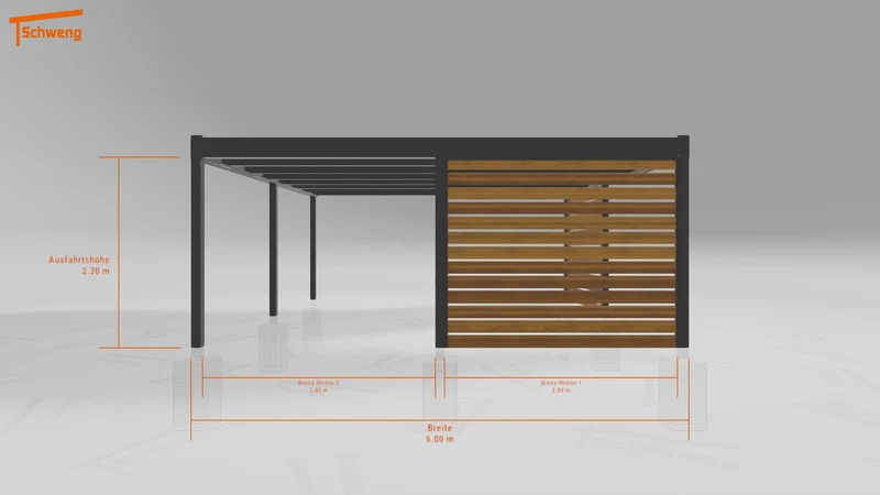 #DE Schweng Flachdachcarport C600+ (ID w3nm2z) #MTG