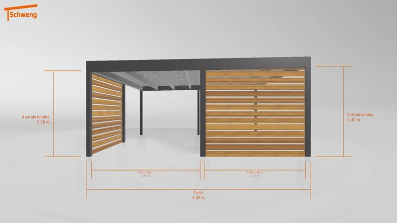 #DE Schweng Flachdachcarport C600+ (ID w3nm2z) #MTG