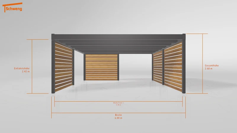 #DE Schweng Flachdachcarport C600+ (ID jj9mpy) #MTG