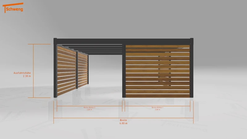 #DE Schweng Flachdachcarport C600+ (ID jj9mpy) #MTG