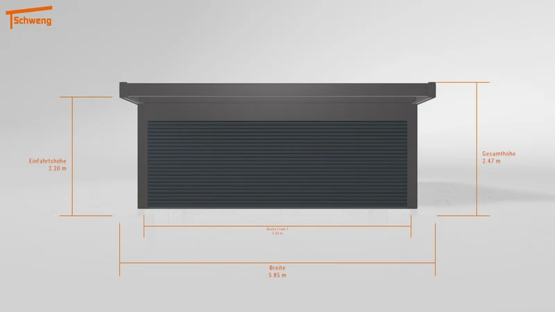 #DE Schweng Flachdachcarport C600+ (ID 77m325) #MTG