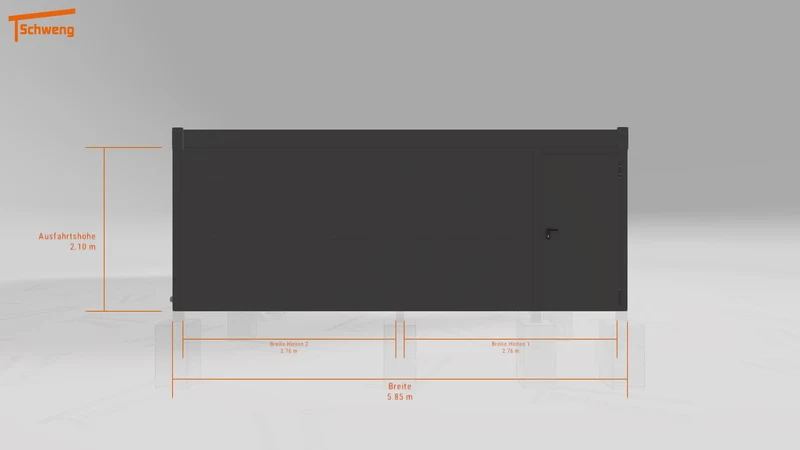 #DE Schweng Flachdachcarport C600+ (ID 77m325) #MTG