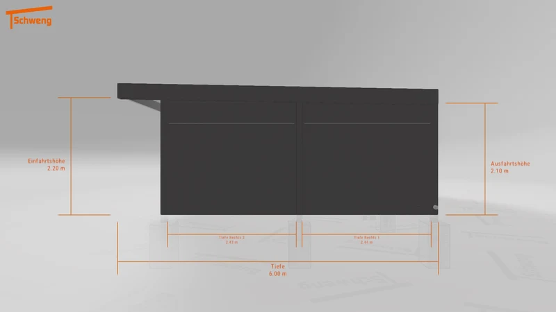 #DE Schweng Flachdachcarport C600+ (ID 77m325) #MTG