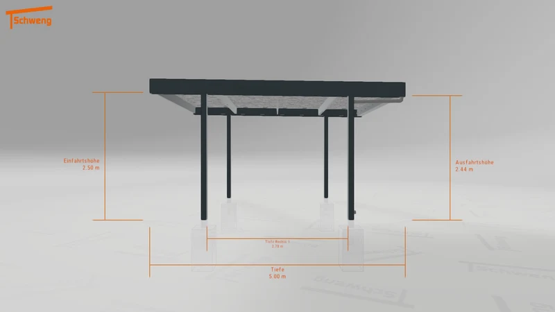 #AT Schweng Flachdachcarport C600 (ID 5mwr7w)