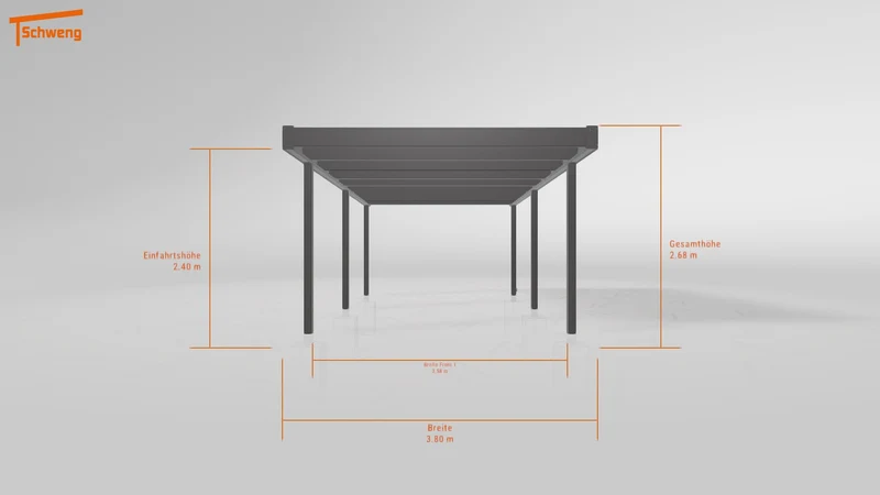 #DE Schweng Flachdachcarport C600 (ID jj972w)