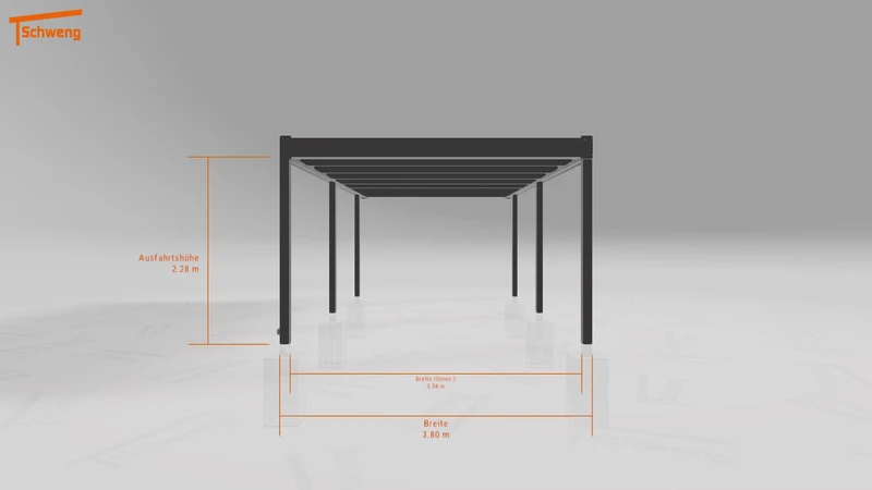 #DE Schweng Flachdachcarport C600 (ID jj972w)