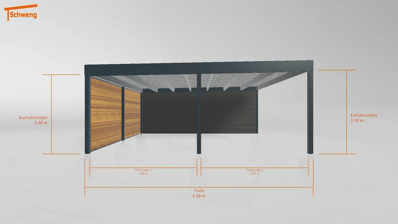 #DE Schweng Flachdachcarport C600 (ID mj7px8) #MTG