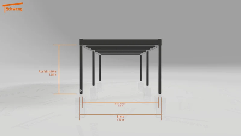 #DE Schweng Flachdachcarport C600 (ID x7nq2b)