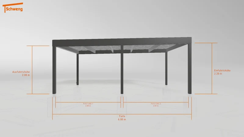 #DE Schweng Flachdachcarport C600 (ID x7nq2b)