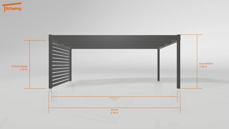 #DE Schweng Flachdachcarport C600 (ID 5mwr7q)