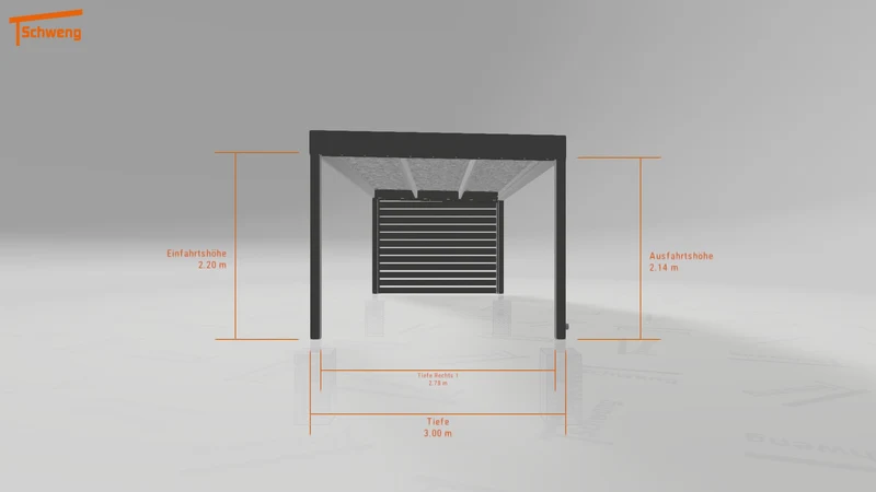 #DE Schweng Flachdachcarport C600 (ID 5mwr7q)