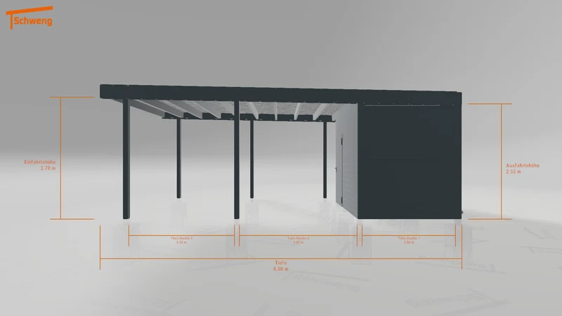 #DE Schweng Flachdachcarport C600+ (ID bkgrrq) #MTG