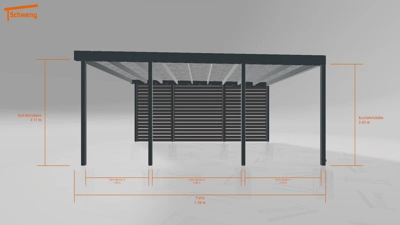 #DE Schweng Flachdachcarport C600 (ID rjz58d) #MTG