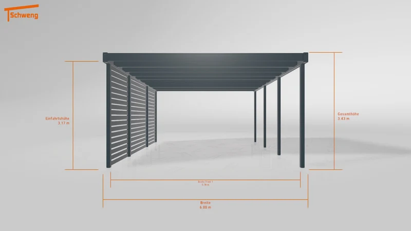 #DE Schweng Flachdachcarport C600 (ID 42jxwy) #MTG