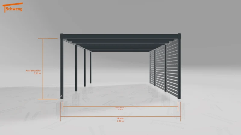 #DE Schweng Flachdachcarport C600 (ID 42jxwy) #MTG