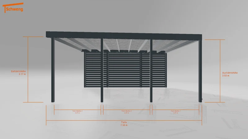 #DE Schweng Flachdachcarport C600 (ID 42jxwy) #MTG