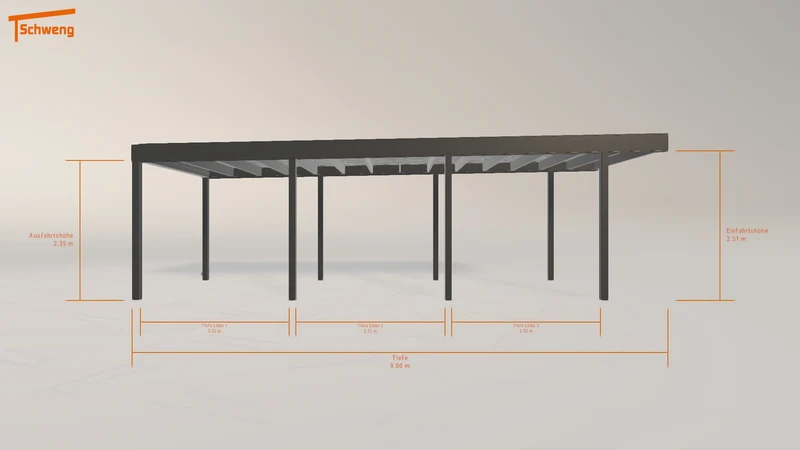 #DE Schweng Flachdachcarport C600+ (ID pbj9qk) #MTG
