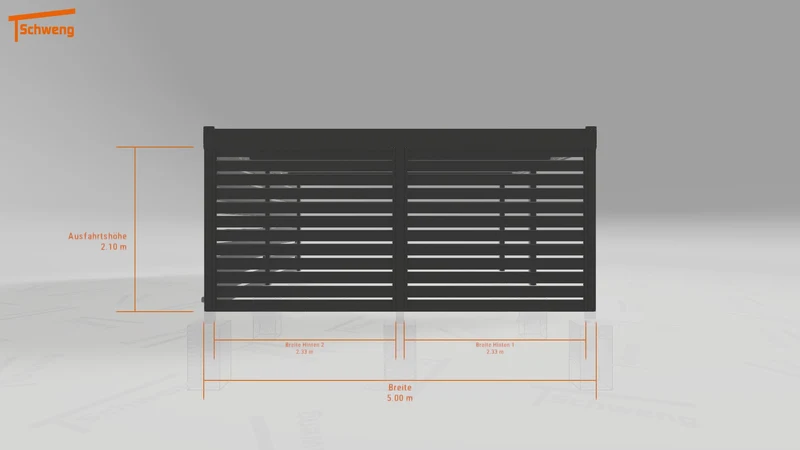 #DE Schweng Flachdachcarport C600 (ID 85bj8j)