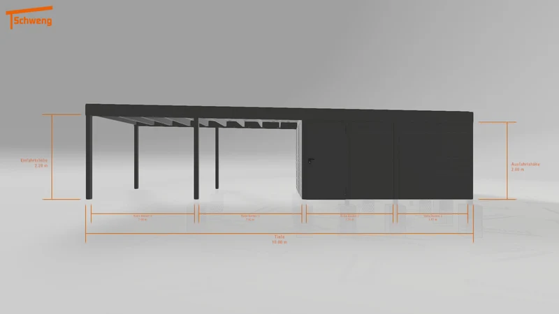 #DE Schweng Flachdachcarport C600+ (ID bkgzrp) #MTG