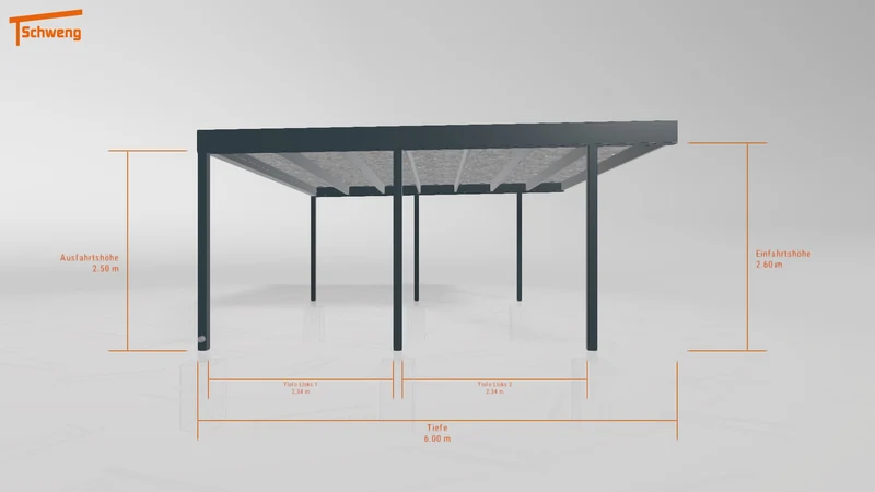 #DE Schweng Flachdachcarport C600 (ID pbj47y)