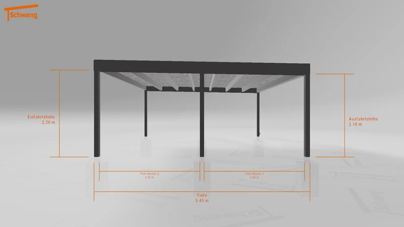 #DE Schweng Flachdachcarport C600+ (ID 9wp4jq)