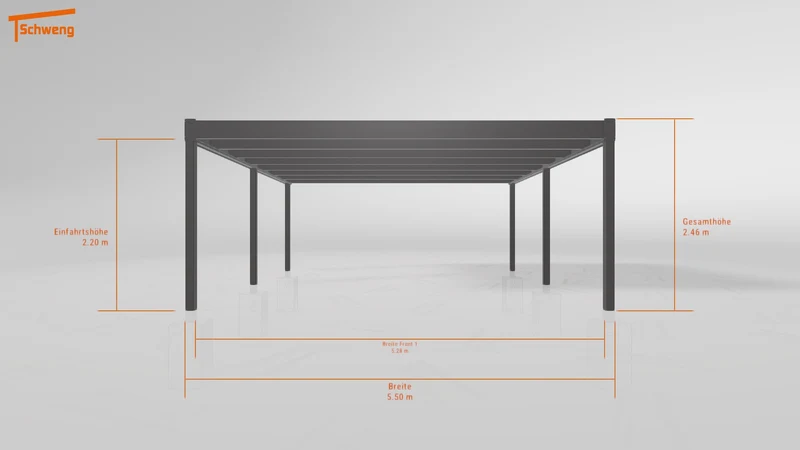 #DE Schweng Flachdachcarport C600+ (ID dv3mkx) #MTG