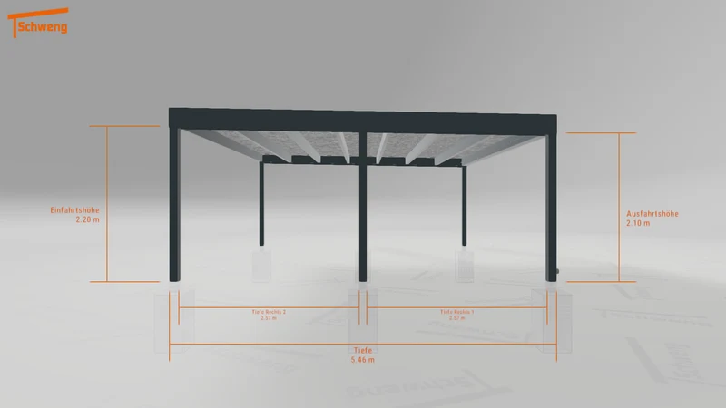 #DE Schweng Flachdachcarport C600+ (ID zbg5xz)