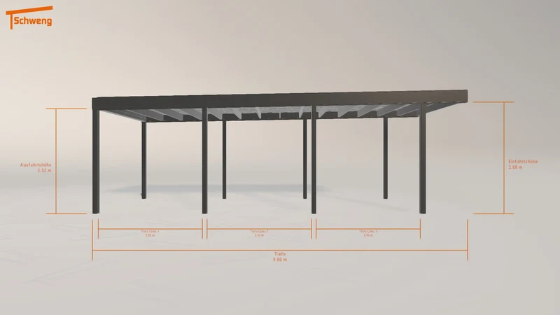 #DE Schweng Flachdachcarport C600+ (ID qdwywz) #MTG