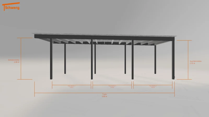 #DE Schweng Flachdachcarport C600+ (ID qdwywz) #MTG