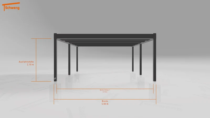 #DE Schweng Flachdachcarport C600 (ID pbj447)