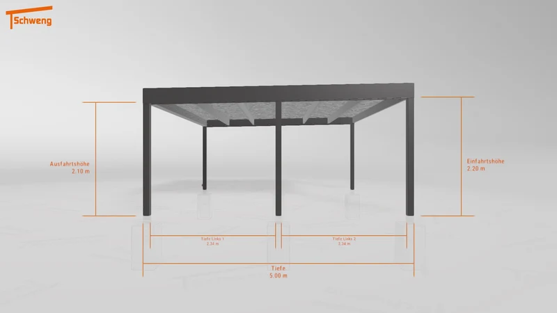 #DE Schweng Flachdachcarport C600 (ID pbj447)